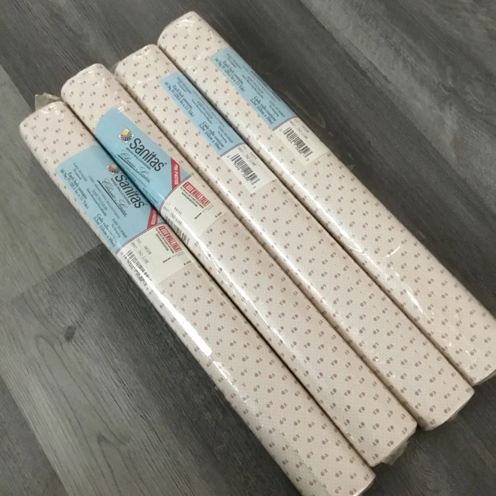 ✨Vintage Y2K Barbiecore Retro Pink Floral Dot Wallpaper 4 Rolls